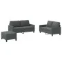 Set Sofas mit Kissen 3 Stück dunkelgrauer Stoff von , Sofas - Ref: Foro24-3201453, Preis: 495,51 €, Rabatt: %