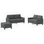Set Sofas mit Kissen 3 Stück dunkelgrauer Stoff von , Sofas - Ref: Foro24-3201453, Preis: 503,88 €, Rabatt: %
