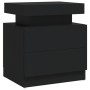 Mesita de noche de aglomerado negro 45x35x52 cm de vidaXL, Mesitas de noche - Ref: Foro24-326850, Precio: 94,63 €