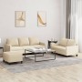 Set Sofas mit Kissen 3 Stück cremefarbener Stoff von , Sofas - Ref: Foro24-3201470, Preis: 523,12 €, Rabatt: %