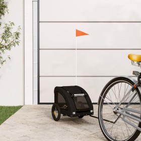Fahrradanhänger Haustiere Eisen Stoff Oxford schwarz von , Kinderwagen für Haustiere - Ref: Foro24-93954, Preis: 95,30 €, Rab...