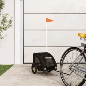 Remolque de bicicleta mascotas hierro tela Oxford negro de , Cochecitos para mascotas - Ref: Foro24-93954, Precio: 93,41 €, D...