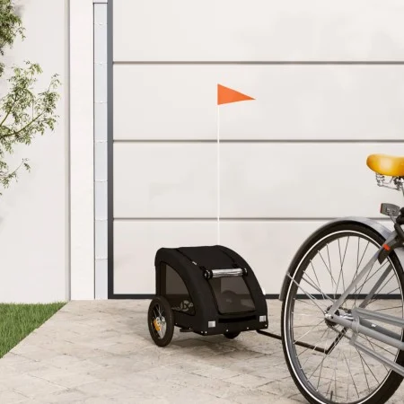 Fahrradanhänger Haustiere Eisen Stoff Oxford schwarz von , Kinderwagen für Haustiere - Ref: Foro24-93954, Preis: 93,32 €, Rab...