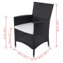 11-piece garden dining set and black synthetic rattan cushions by vidaXL, Garden sets - Ref: Foro24-42570, Price: 890,41 €, D...