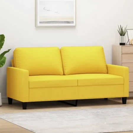 2-Sitzer-Sofa aus hellgelbem Stoff 140 cm von , Sofas - Ref: Foro24-359168, Preis: 209,21 €, Rabatt: %