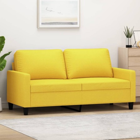 Light yellow 2-seater fabric sofa, 140 cm by , Sofas - Ref: Foro24-359168, Price: 212,32 €, Discount: %