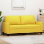 Light yellow 2-seater fabric sofa, 140 cm by , Sofas - Ref: Foro24-359168, Price: 212,32 €, Discount: %