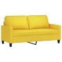 2-Sitzer-Sofa aus hellgelbem Stoff 140 cm von , Sofas - Ref: Foro24-359168, Preis: 209,21 €, Rabatt: %