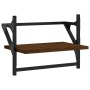 Estantes de pared con barras 2 uds marrón roble 40x25x30 cm by , Shelves and shelves - Ref: Foro24-836242, Price: 17,76 €, Di...