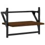 Wandregale mit Stangen 2 Stück braun Eiche 40x25x30 cm von , Regale und Regale - Ref: Foro24-836242, Preis: 17,76 €, Rabatt: %
