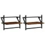 Estantes de pared con barras 2 uds roble ahumado 40x25x30 cm de , Estantes y estanterías - Ref: Foro24-836240, Precio: 21,01 ...