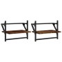 Wandregale mit Stangen 2 Stück Räuchereiche 40x25x30 cm von , Regale und Regale - Ref: Foro24-836240, Preis: 21,25 €, Rabatt: %