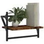 Wall shelves with 2 smoked oak bars 40x25x30 cm by , Shelves and shelves - Ref: Foro24-836240, Price: 21,02 €, Discount: %