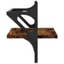 Estantes de pared con barras 2 uds roble ahumado 40x25x30 cm de , Estantes y estanterías - Ref: Foro24-836240, Precio: 21,25 €