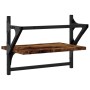 Estantes de pared con barras 2 uds roble ahumado 40x25x30 cm de , Estantes y estanterías - Ref: Foro24-836240, Precio: 21,25 €