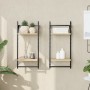 Wandregale 2 Ebenen Stangen 2 Stück Sonoma Eiche 30x25x65 cm von , Regale und Regale - Ref: Foro24-836254, Preis: 22,48 €, Ra...