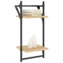 Wandregale 2 Ebenen Stangen 2 Stück Sonoma Eiche 30x25x65 cm von , Regale und Regale - Ref: Foro24-836254, Preis: 22,48 €, Ra...