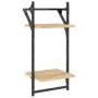 Wall shelves 2 levels bars 2 units Sonoma oak 30x25x65 cm by , Shelves and shelves - Ref: Foro24-836254, Price: 22,26 €, Disc...
