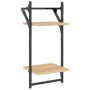 Wandregale 2 Ebenen Stangen 2 Stück Sonoma Eiche 30x25x65 cm von , Regale und Regale - Ref: Foro24-836254, Preis: 22,48 €, Ra...