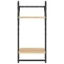 Wall shelves 2 levels bars 2 units Sonoma oak 30x25x65 cm by , Shelves and shelves - Ref: Foro24-836254, Price: 22,26 €, Disc...