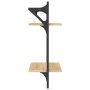 Wall shelves 2 levels bars 2 units Sonoma oak 30x25x65 cm by , Shelves and shelves - Ref: Foro24-836254, Price: 22,48 €, Disc...