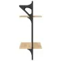 Wall shelves 2 levels bars 2 units Sonoma oak 30x25x65 cm by , Shelves and shelves - Ref: Foro24-836254, Price: 22,26 €, Disc...