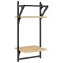 Wall shelves 2 levels bars 2 units Sonoma oak 30x25x65 cm by , Shelves and shelves - Ref: Foro24-836254, Price: 22,26 €, Disc...