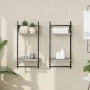 Wandregale 2 Ebenen Stangen 2 Stück Sonoma grau 30x25x65 cm von , Regale und Regale - Ref: Foro24-836256, Preis: 22,83 €, Rab...