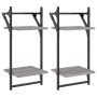 Wandregale 2 Ebenen Stangen 2 Stück Sonoma grau 30x25x65 cm von , Regale und Regale - Ref: Foro24-836256, Preis: 27,16 €, Rab...