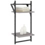 Wandregale 2 Ebenen Stangen 2 Stück Sonoma grau 30x25x65 cm von , Regale und Regale - Ref: Foro24-836256, Preis: 27,16 €, Rab...