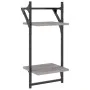Estantes pared 2 niveles barras 2 uds gris Sonoma 30x25x65 cm de , Estantes y estanterías - Ref: Foro24-836256, Precio: 22,83...