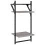 Wandregale 2 Ebenen Stangen 2 Stück Sonoma grau 30x25x65 cm von , Regale und Regale - Ref: Foro24-836256, Preis: 27,16 €, Rab...