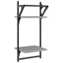 Estantes pared 2 niveles barras 2 uds gris Sonoma 30x25x65 cm de , Estantes y estanterías - Ref: Foro24-836256, Precio: 22,83...