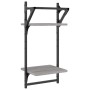 Wandregale 2 Ebenen Stangen 2 Stück Sonoma grau 30x25x65 cm von , Regale und Regale - Ref: Foro24-836256, Preis: 27,16 €, Rab...