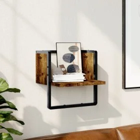 Estantes de pared con barra roble ahumado 30x25x30 cm by , Shelves and shelves - Ref: Foro24-836280, Price: 13,82 €, Discount: %