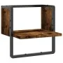 Wandregal mit Stange aus geräucherter Eiche 30x25x30 cm von , Regale und Regale - Ref: Foro24-836280, Preis: 13,82 €, Rabatt: %