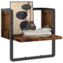 Wandregal mit Stange aus geräucherter Eiche 30x25x30 cm von , Regale und Regale - Ref: Foro24-836280, Preis: 13,98 €, Rabatt: %