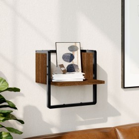 Wandregal mit eichenbrauner Leiste 30x25x30 cm von , Regale und Regale - Ref: Foro24-836282, Preis: 10,93 €, Rabatt: %