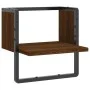 Wall shelf with oak brown bar 30x25x30 cm by , Shelves and shelves - Ref: Foro24-836282, Price: 10,93 €, Discount: %