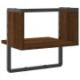 Wall shelf with oak brown bar 30x25x30 cm by , Shelves and shelves - Ref: Foro24-836282, Price: 10,93 €, Discount: %