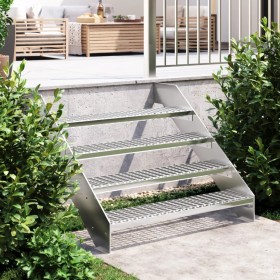 Galvanized steel grid step 100x24x7 cm by , Stair mats - Ref: Foro24-155681, Price: 73,76 €, Discount: %