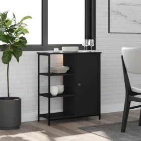 Engineered wood black sideboard 70x30x80 cm by , Sideboards - Ref: Foro24-835489, Price: 70,64 €, Discount: %