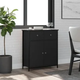 Black engineered wood sideboard 70x30x80 cm by , Sideboards - Ref: Foro24-835524, Price: 77,83 €, Discount: %