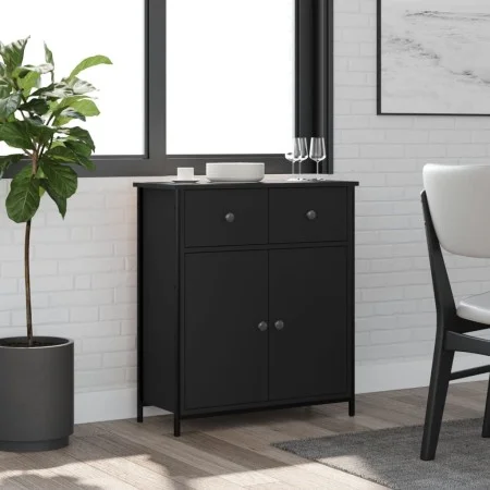 Black engineered wood sideboard 70x30x80 cm by , Sideboards - Ref: Foro24-835524, Price: 77,83 €, Discount: %
