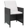 Set comedor de jardín 9 pzas ratán sintético y madera negro de vidaXL, Conjuntos de jardín - Ref: Foro24-42530, Precio: 602,4...