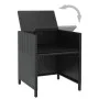 Set comedor de jardín 9 pzas ratán sintético y madera negro de vidaXL, Conjuntos de jardín - Ref: Foro24-42530, Precio: 602,4...