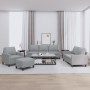 Sofa set with cushions 4 pieces light gray fabric by , Sofas - Ref: Foro24-3201436, Price: 647,77 €, Discount: %