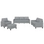Sofa set with cushions 4 pieces light gray fabric by , Sofas - Ref: Foro24-3201436, Price: 647,77 €, Discount: %