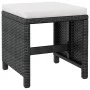 Set comedor de jardín 9 pzas ratán sintético y madera negro de vidaXL, Conjuntos de jardín - Ref: Foro24-42530, Precio: 602,4...