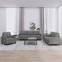 Sofa set with cushions 3 pieces dark gray fabric by , Sofas - Ref: Foro24-3201429, Price: 675,66 €, Discount: %